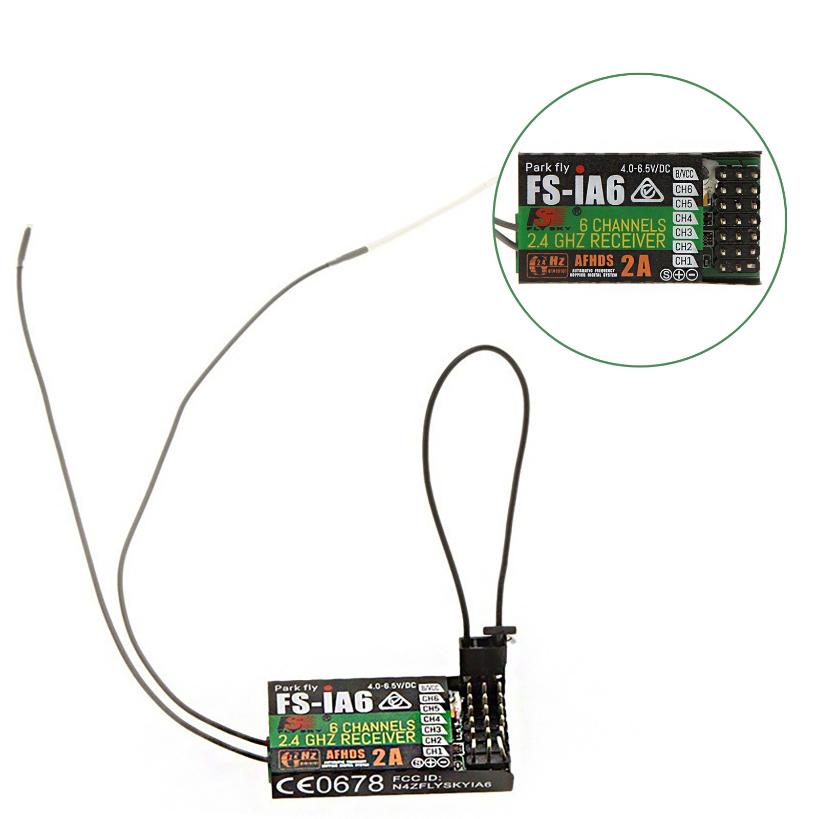 6-Channel DC 4-6.5V FsIa6 2.4GHz LCD Control Remote Receiver For Flysky RC Car B