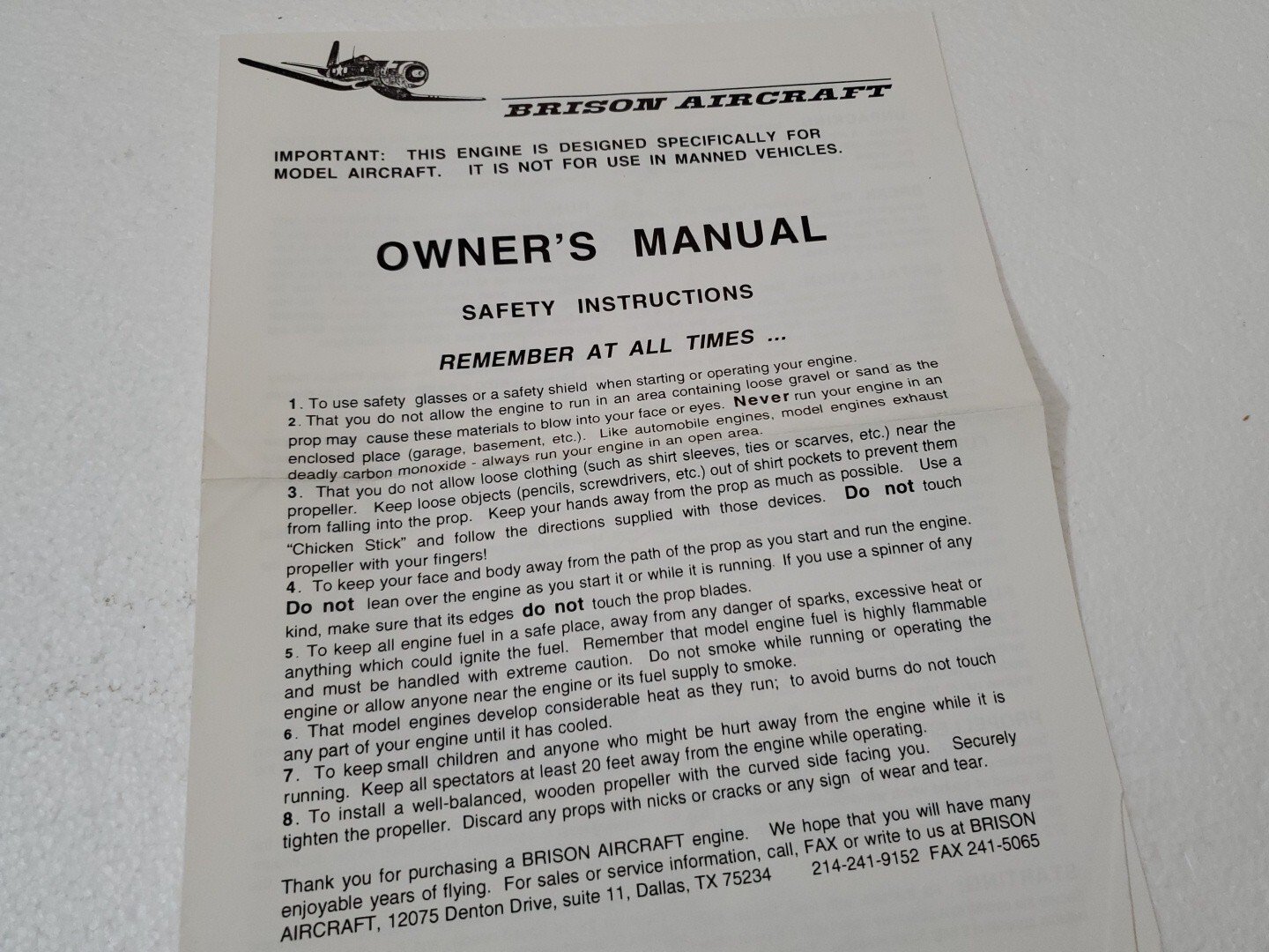 Brison 4.2 RC Gas Model Aircraft Engine