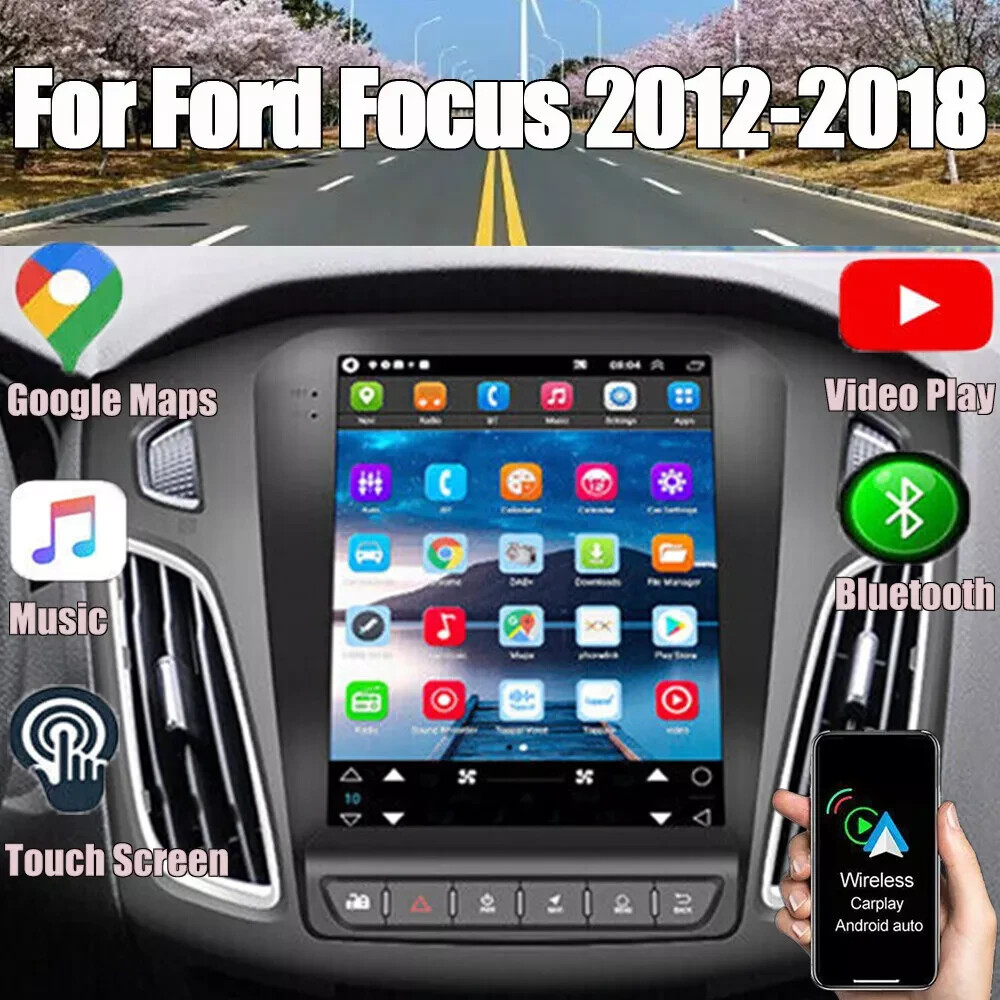 9.7" Apple Carplay Android auto GPS Nav Radio Stereo For Ford Focus 2012-2018 E