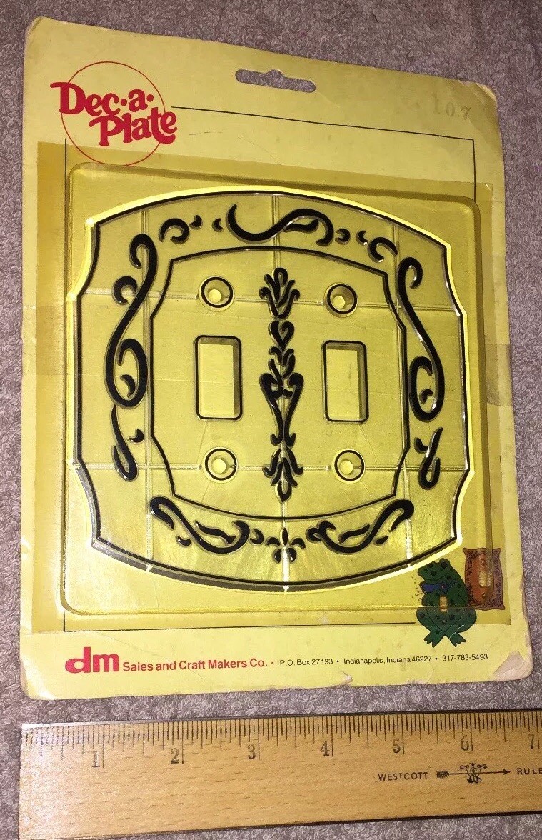 Vintage Craft Item - Dec-a-Plate Double Switchplate