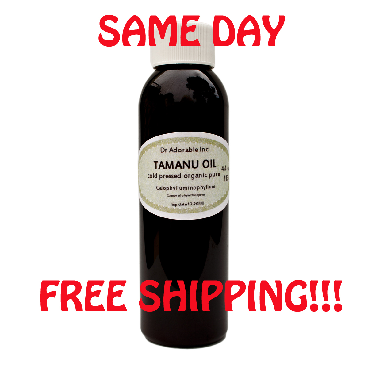 ORGANIC TAMANU / FORAHA OIL 100% PURE FRESH COLD PRESSED 0.6 OZ 1.1 OZ 2.2 OZ-64