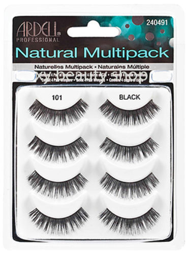 Ardell 101 MultiPack Black 4 Pairs Fashion Lash False Lashes 61406