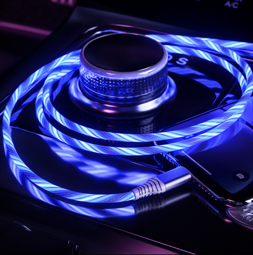 Phone Charger Fast Charging LED Light Up USB Cable Cord For iPhone Apple Type C