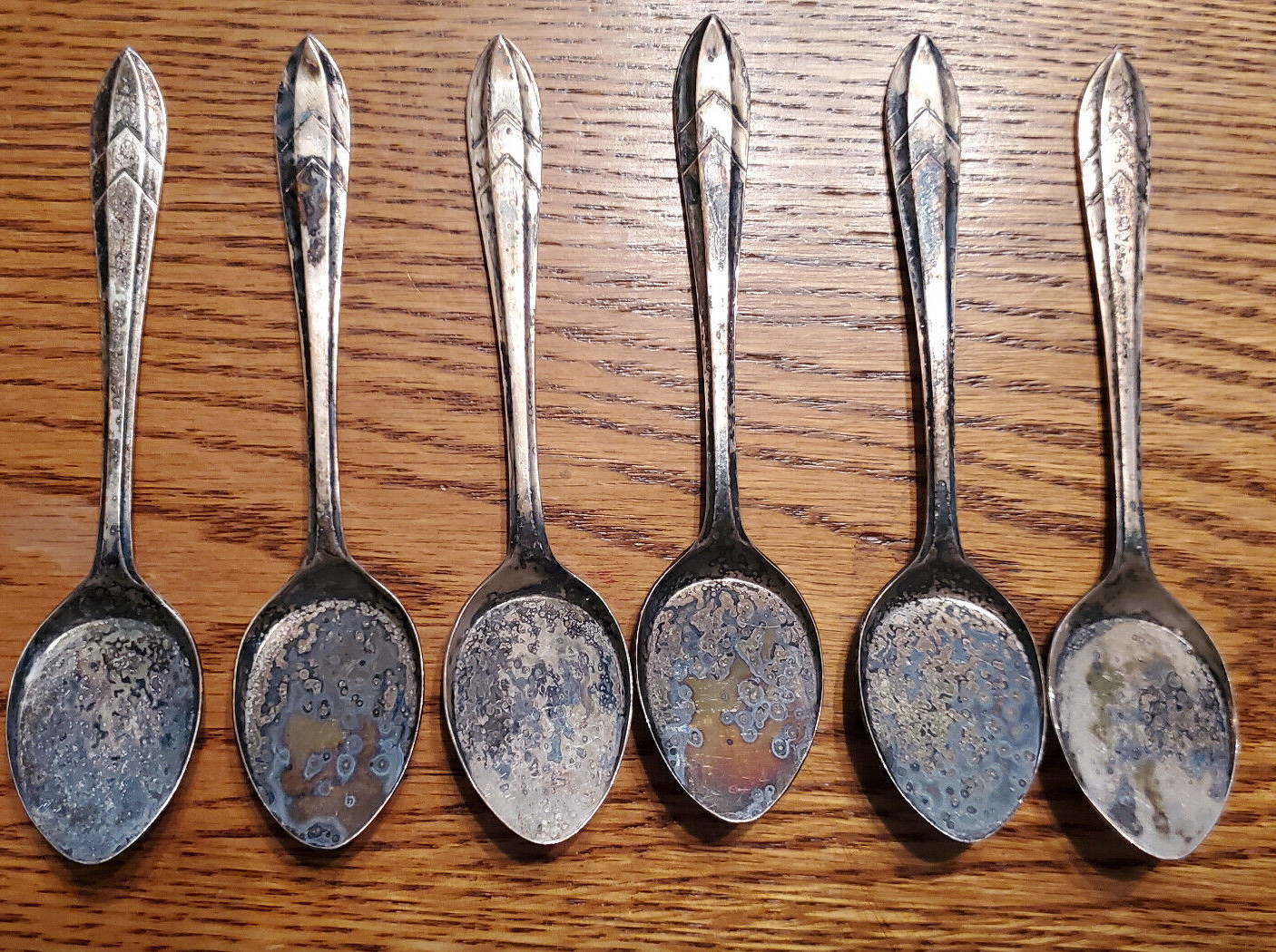 SUGAR SPOON SET-DEMITASSE B.G. LTD.-SHEFFIELD ENGLAND SET O`6