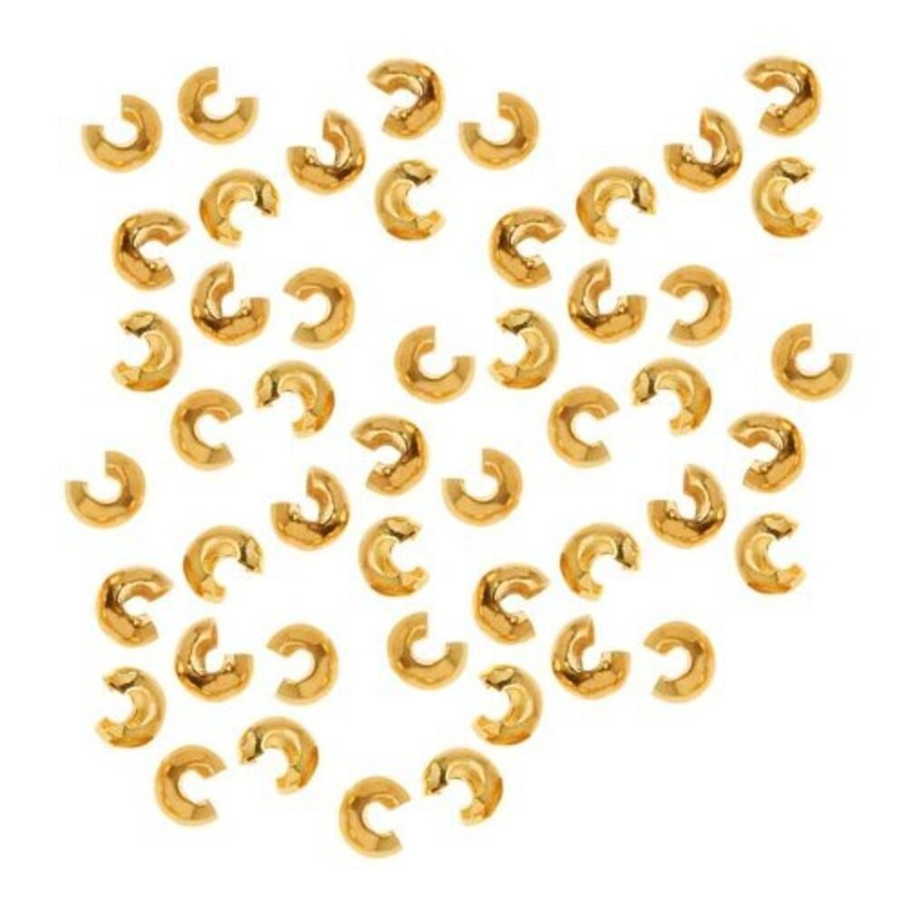 UnCommon Artistry Crimp Covers, 5mm, Gold Plated,  (1 Gross-144 Pieces)