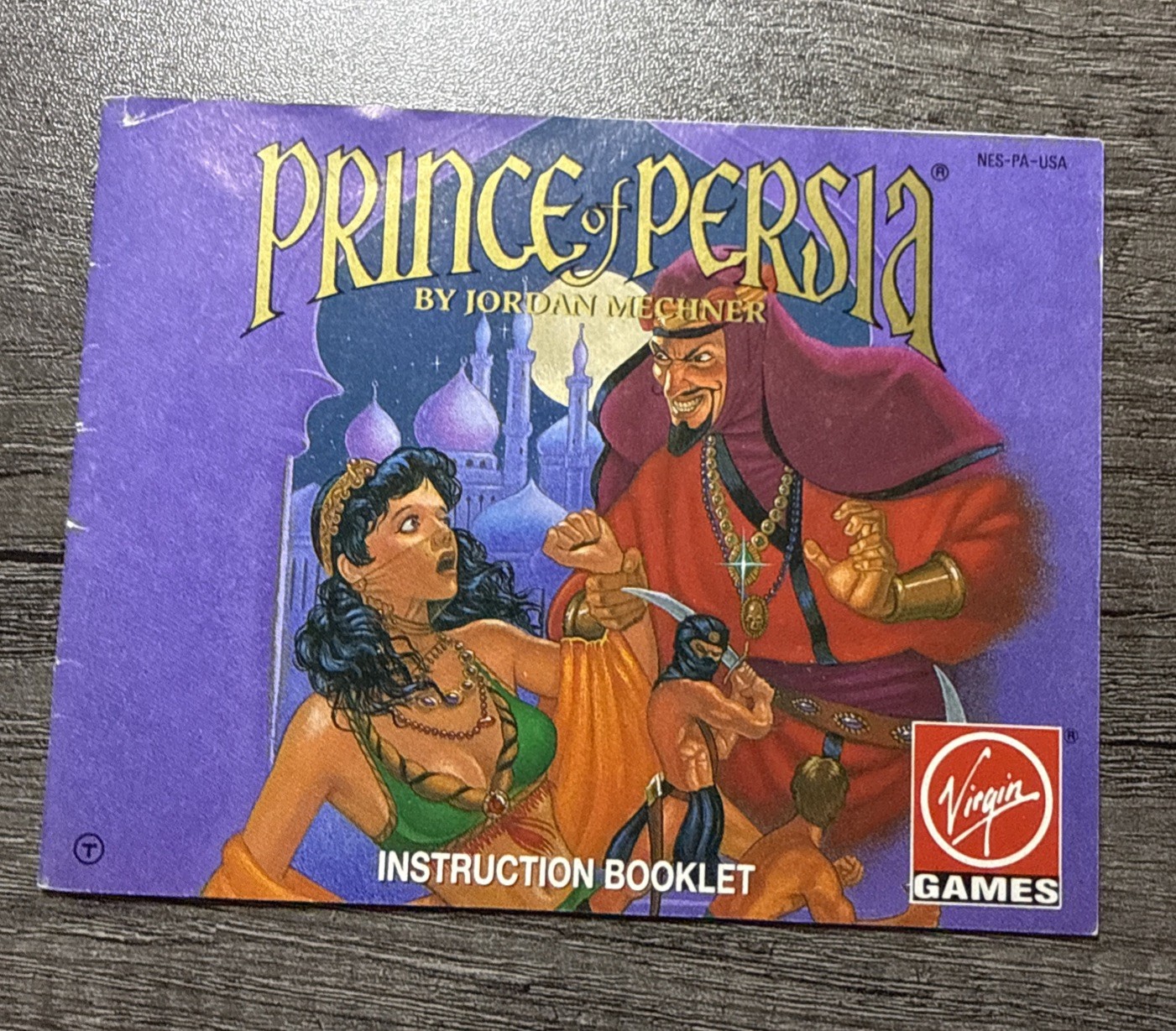 NES Prince Of Persia Original Manual Only English No Game Good Condition