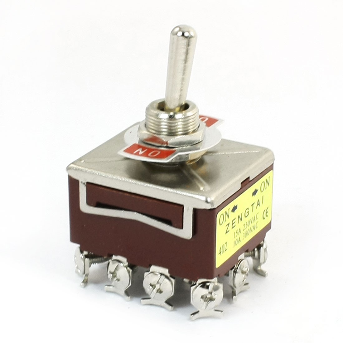 KN402 4PDT ON/ON 2 Position 12 Pin Latching Toggle Switch 10A/380VAC 15A/250VAC