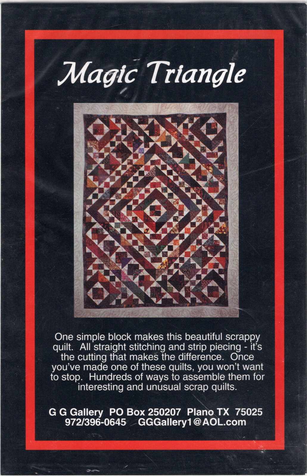 "Magic Triangle" G G Gallery Quilting Pattern/Inst. Pack w/Plastic Template NEW!