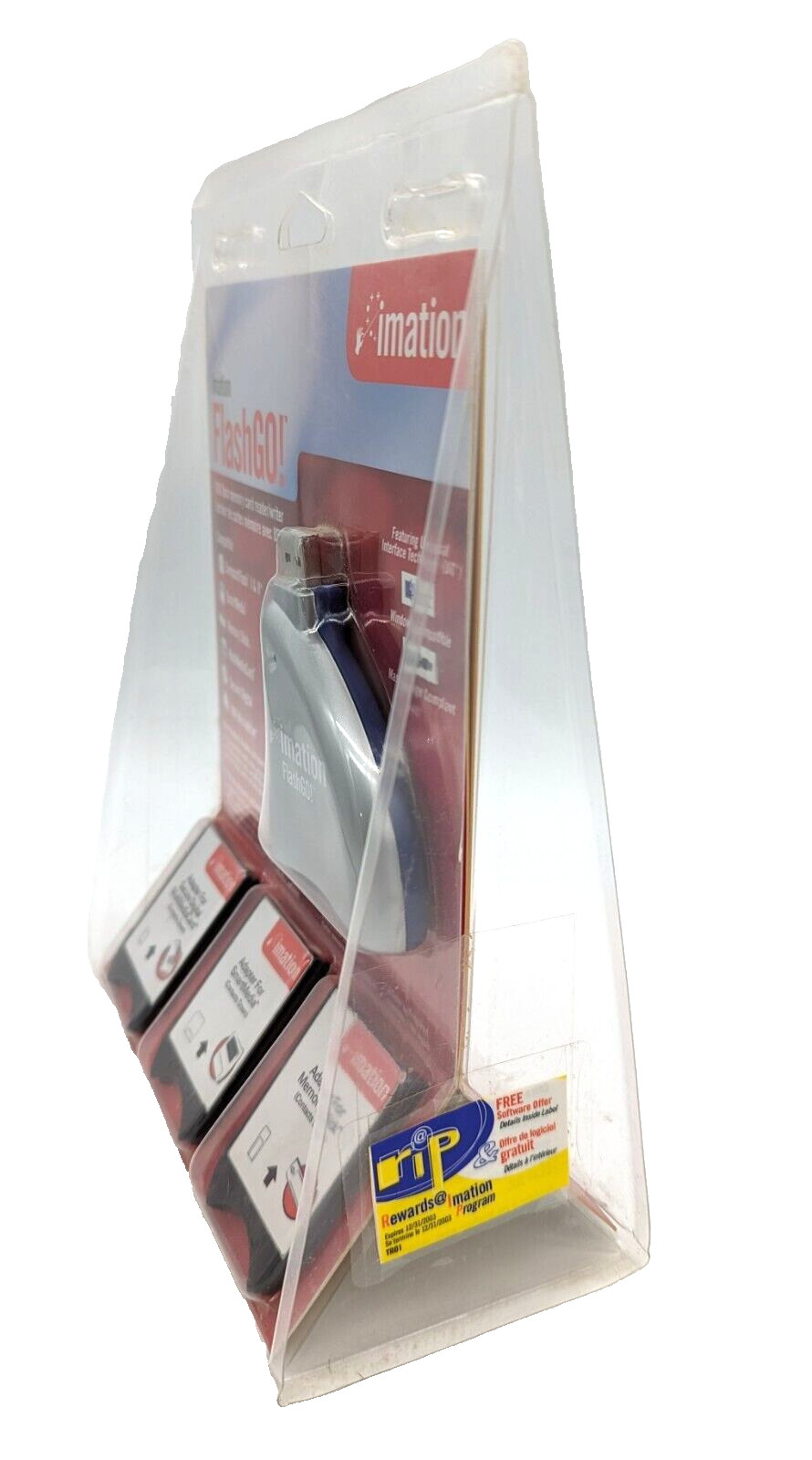 FlashGo Imation USB Flash Memory Card Reader Writer 2001 Sealed New Old Stock