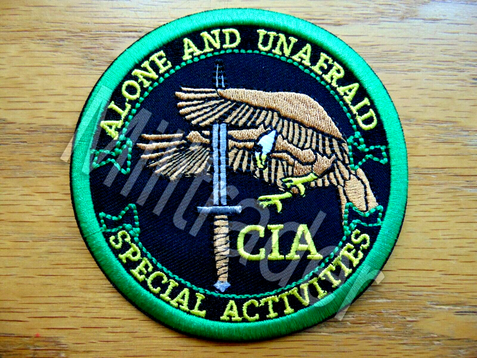 CIA Special Activities "Alone and Unafraid" Patch (grn)
