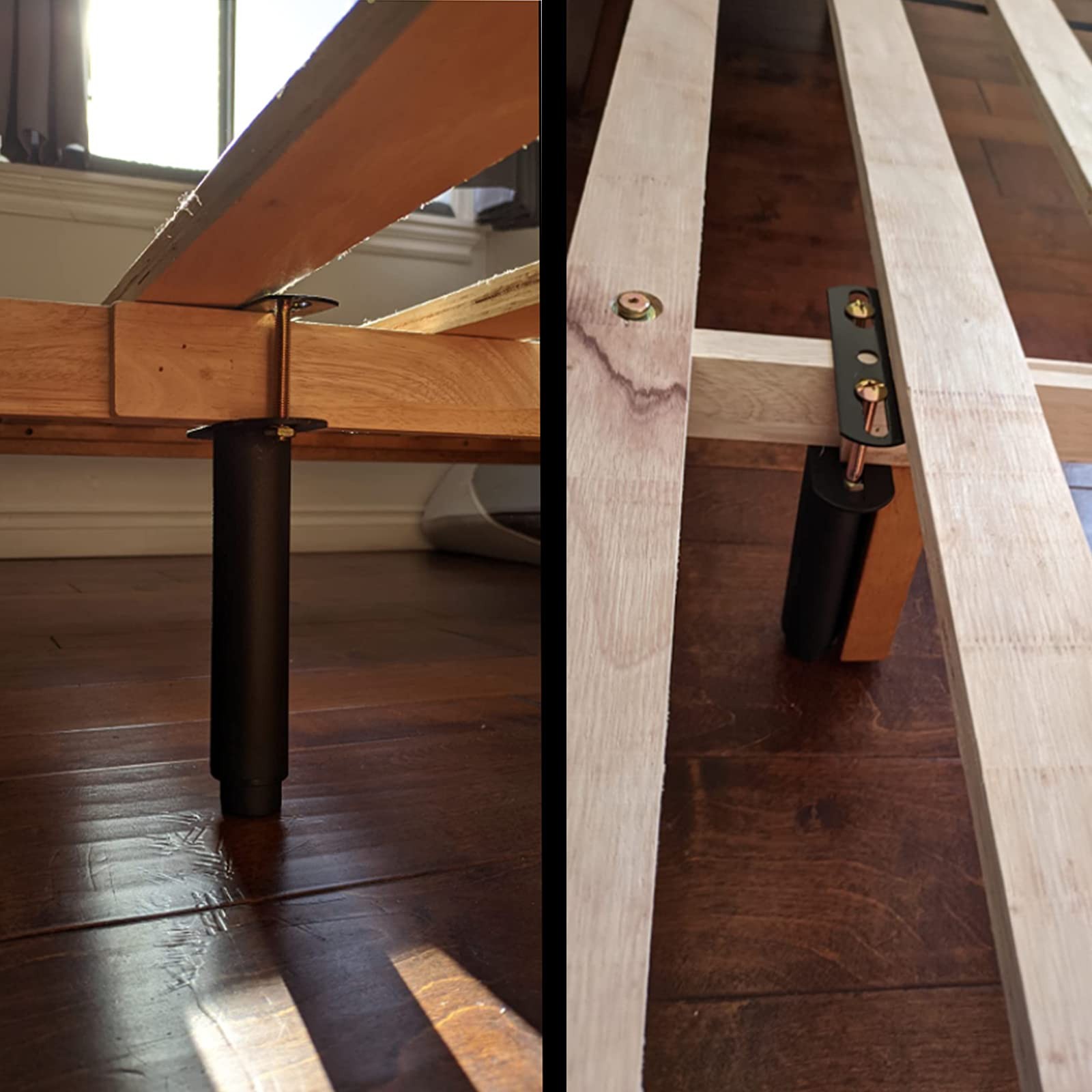 2PCS (10"-17") Adjustable Height Center Support Leg for Bed Frame, Bed Center...