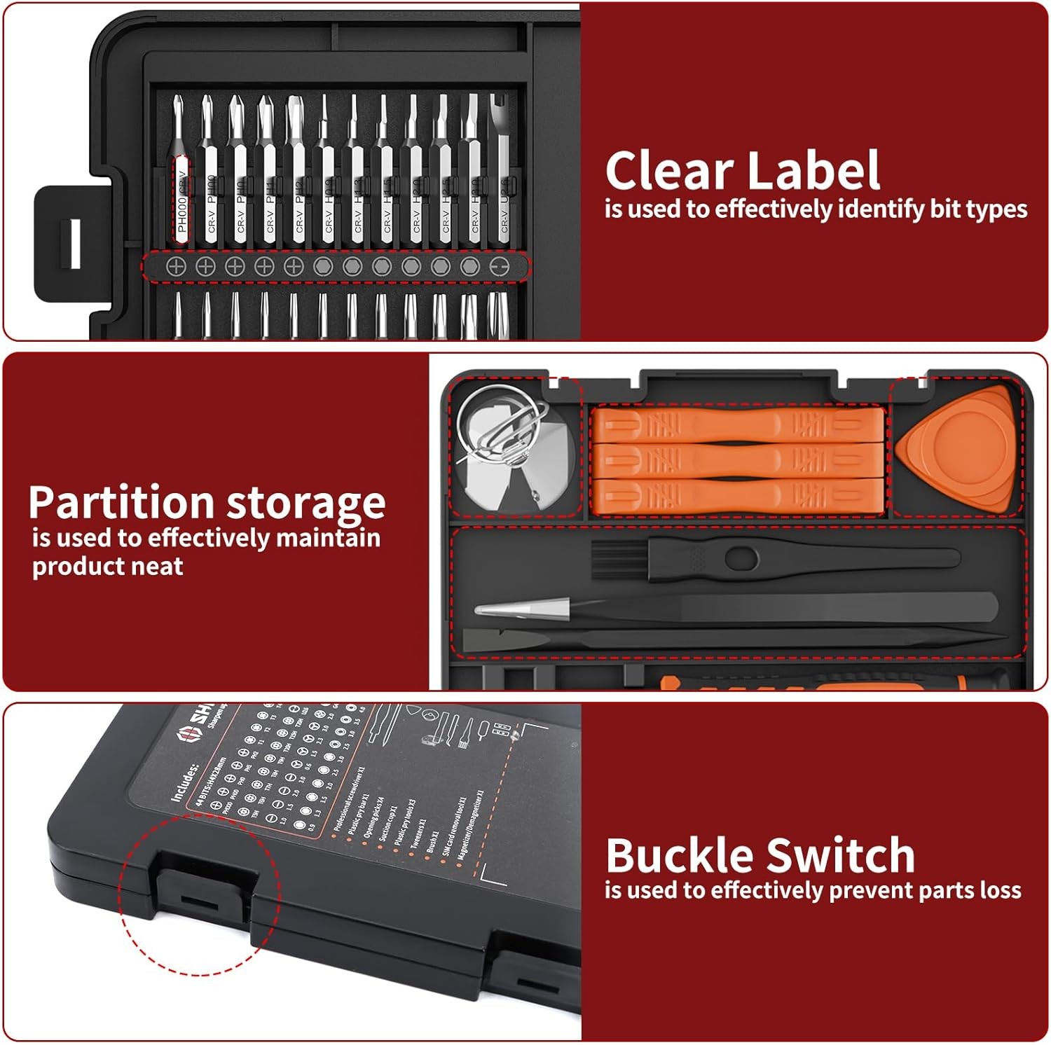 58 in 1 Small Precision Screwdriver Set Magnetic Mini Screwdriver Set Watch