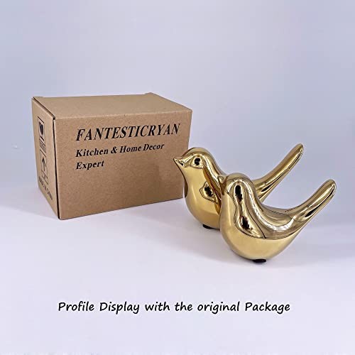 Small Birds Statues Gold Home Decor Medium & Large Golden