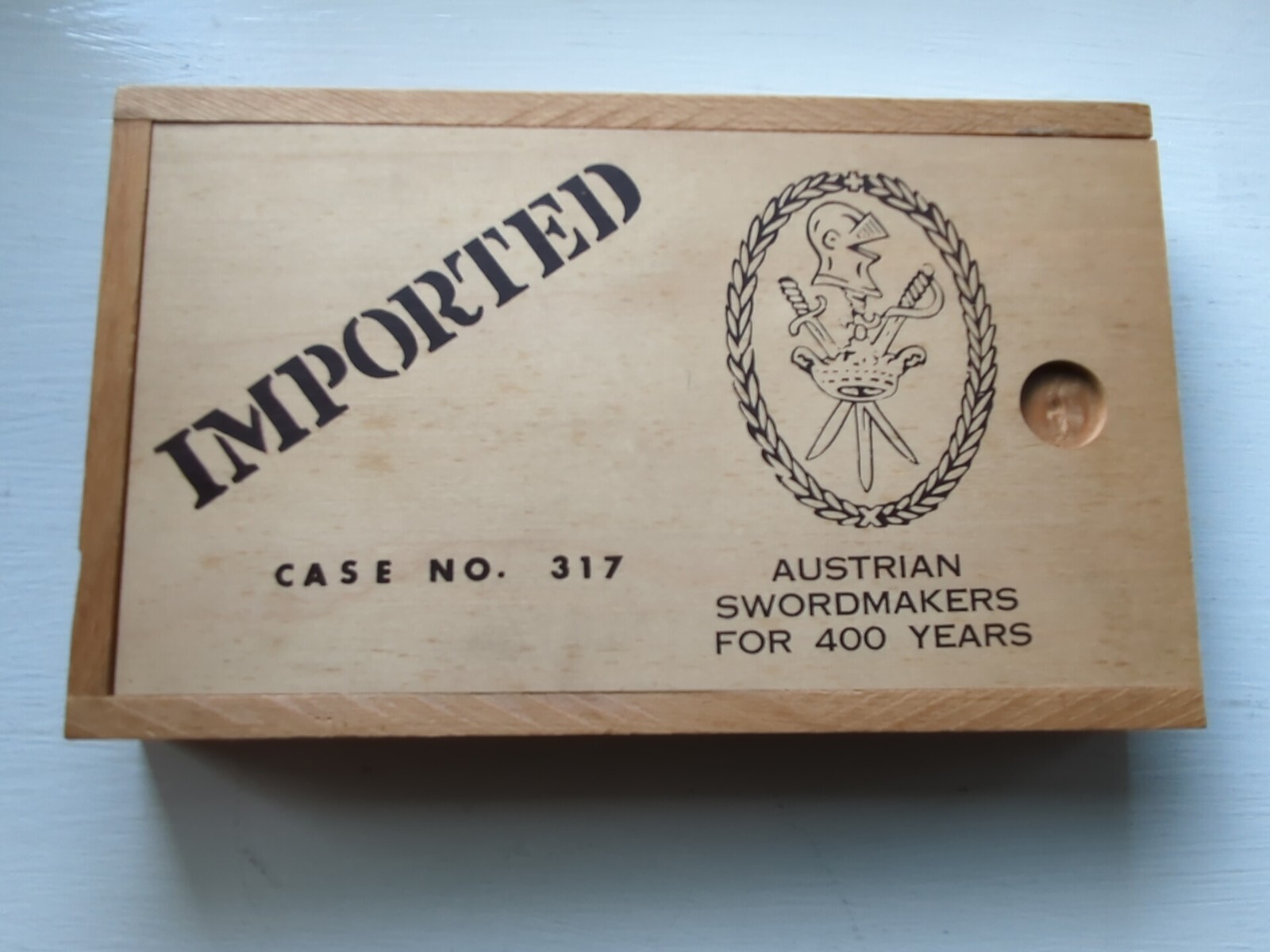 Vintage Austrian Swordmakers Delmonico Steak Knives Set of 6 Case NO. 317 Boxed