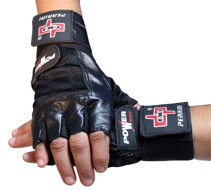 Fingerless Black Weight Lifting Leather Workout Gloves Size X-Large