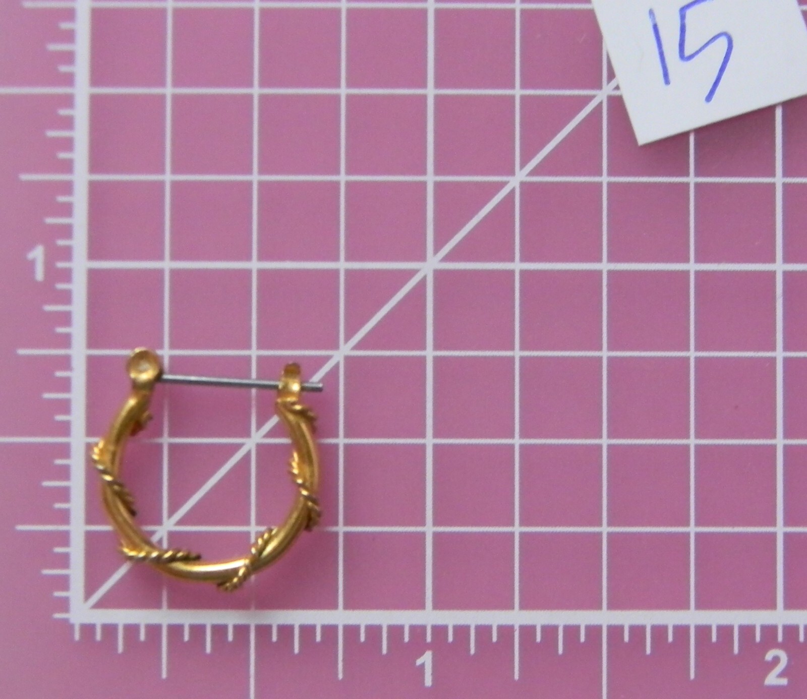 Wrapped Hoop Hinged Back Gold-tone Single Earring - Singleton - 15