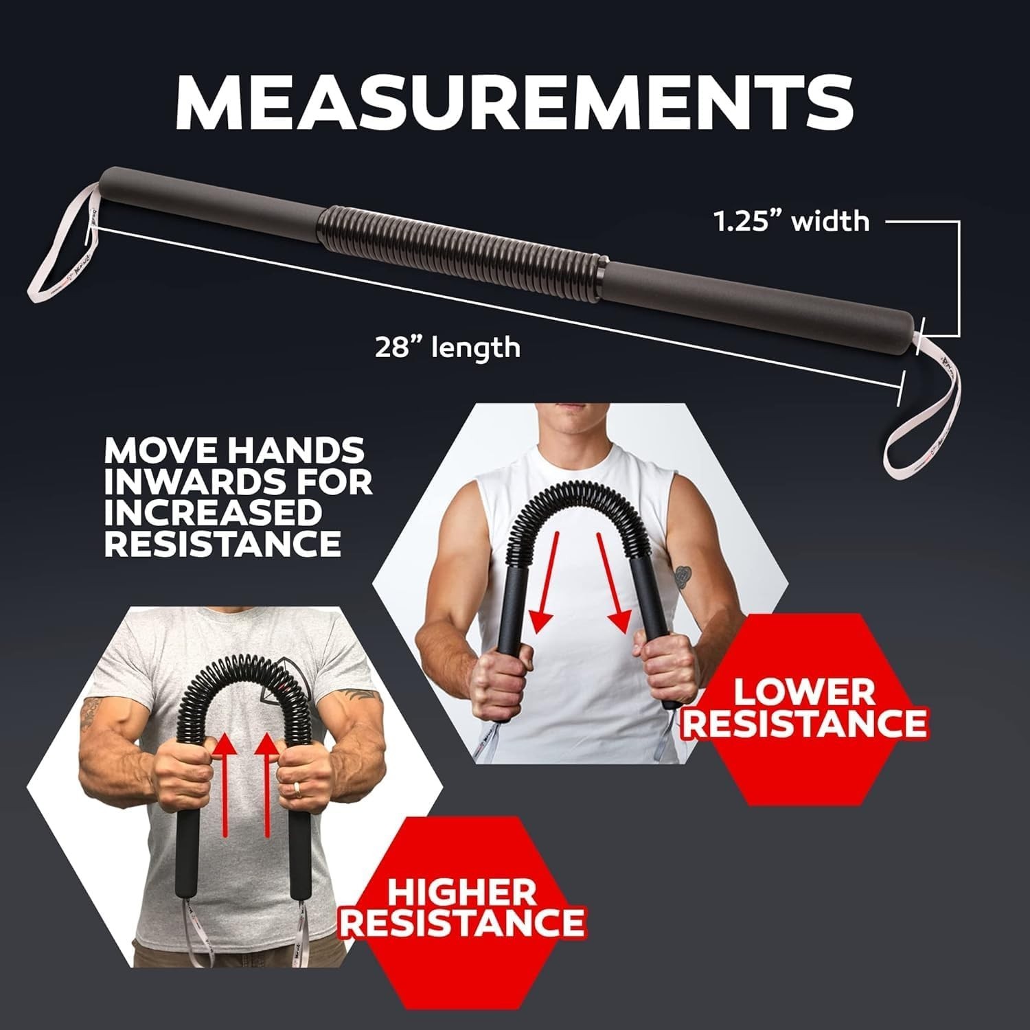 Python Power Twister - Upper Body Strength Training Tool (45-110 lbs)