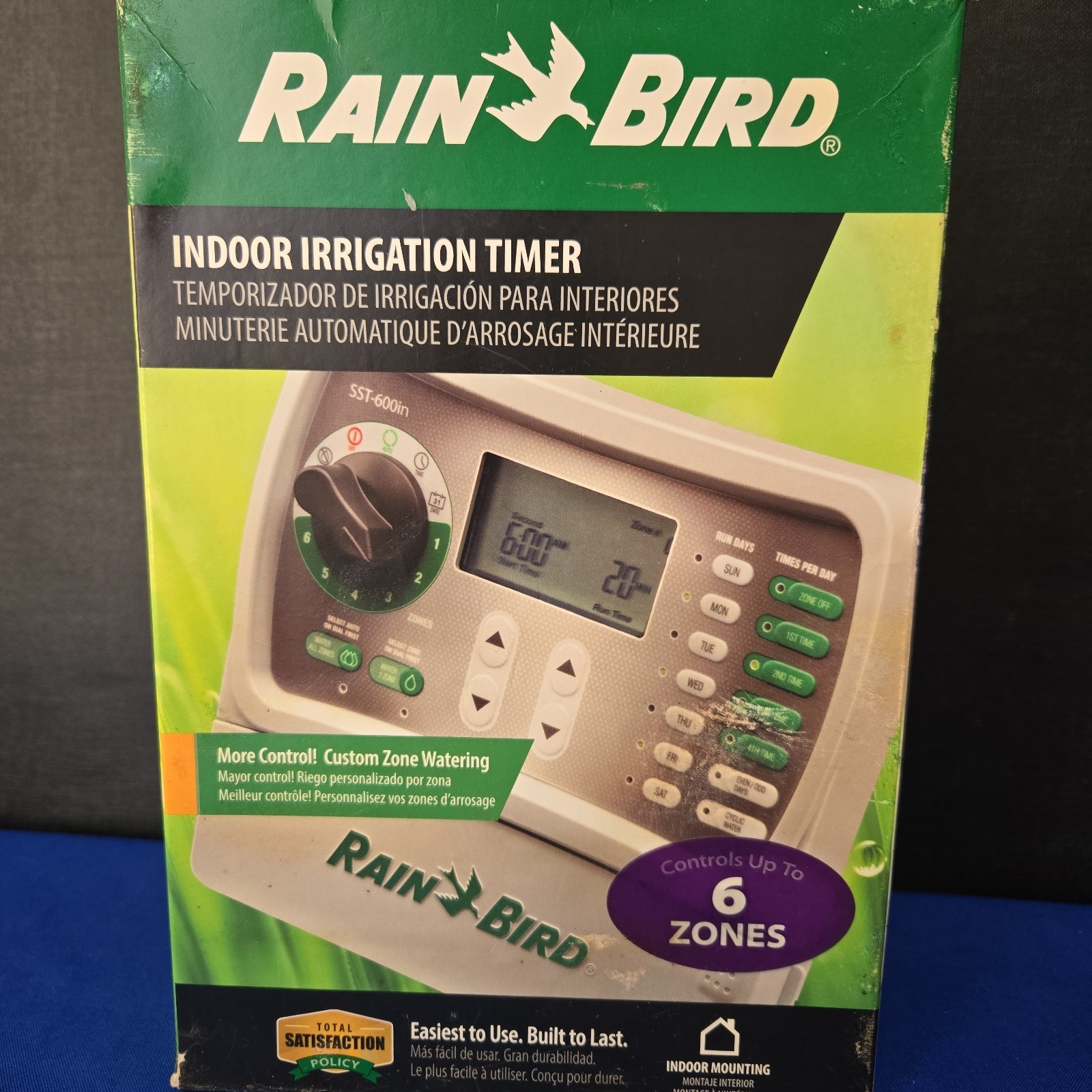 Rain Bird SST-600i Simple Set Indoor Sprinkler Irrigation Timer + Power 6 Zone