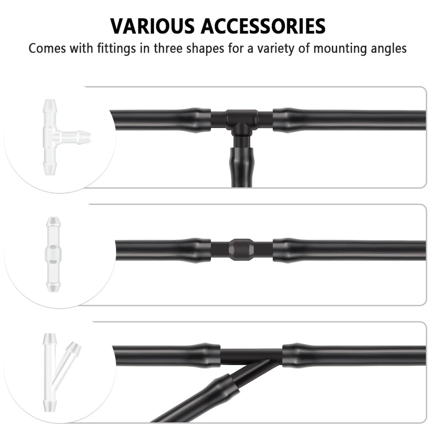 Windshield Washer Hose Kit Includes 13.12Ft Windshield Wiper Hose+12 Connecto...
