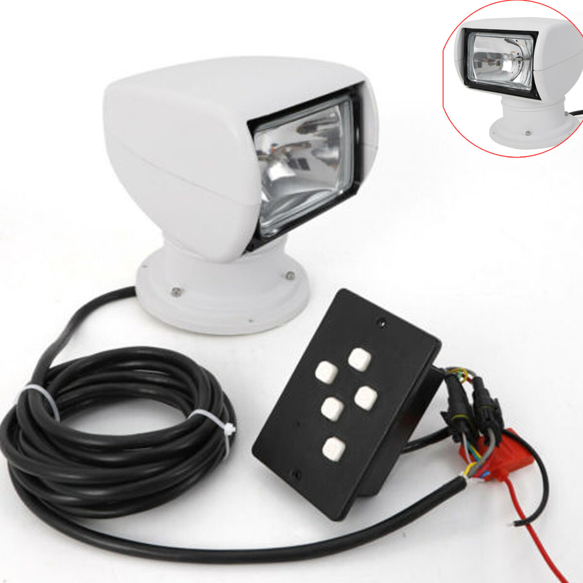 360?? Remote Control Spotlight Searchlight Marine Boat Truck Spot Light 100W 12V