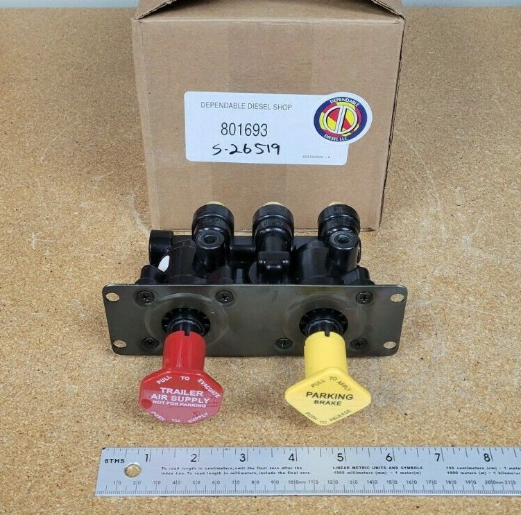 Dash Control Valve S&S # S-26519 Ref. #  Bendix 801693 (MV-3 Series)
