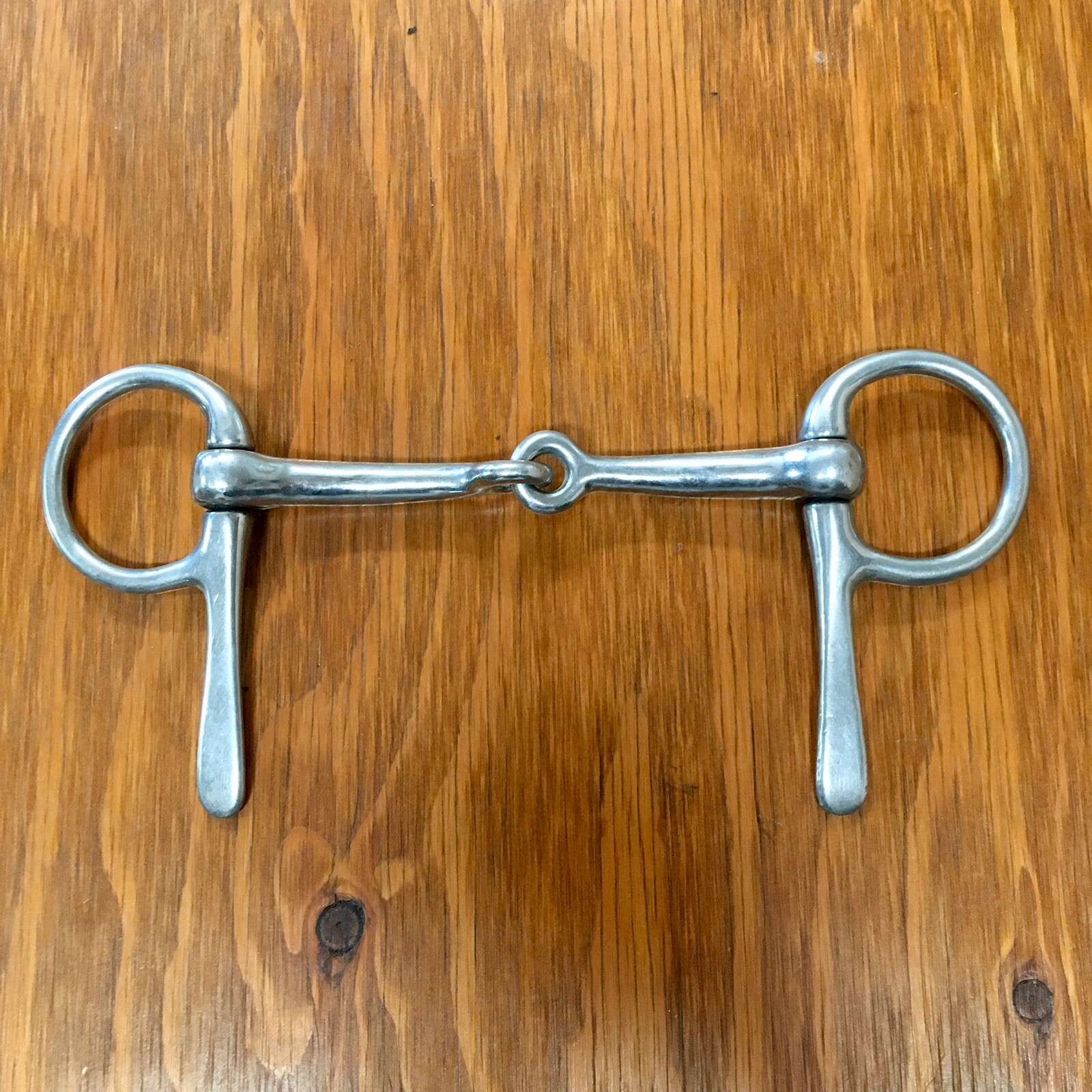 Half Cheek Single Joint Snaffle Bit Half Spoon Riding Driving 4.75" Mouth [B20]