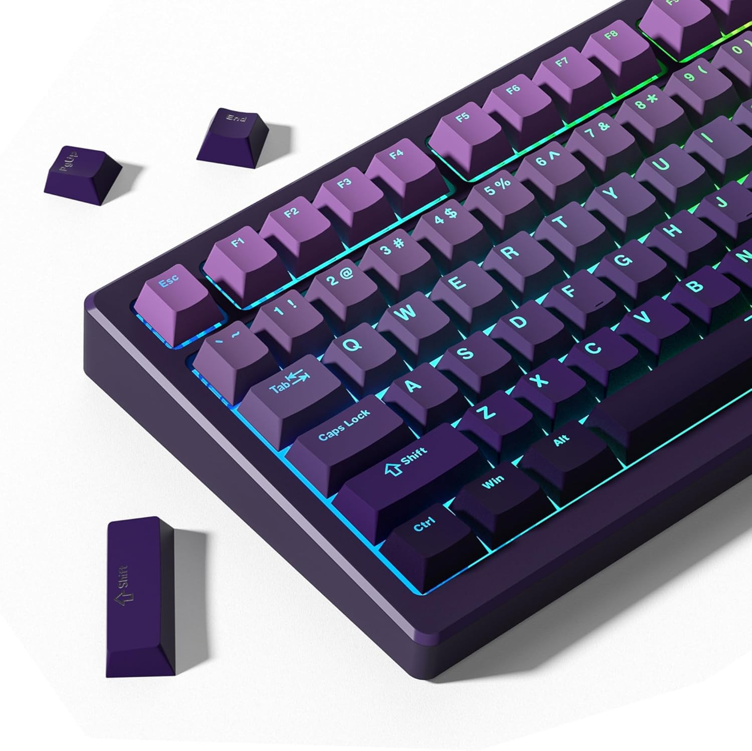 Gradient Purple PBT Keycap Set for Cherry/Gateron MX Switches, 60-100%