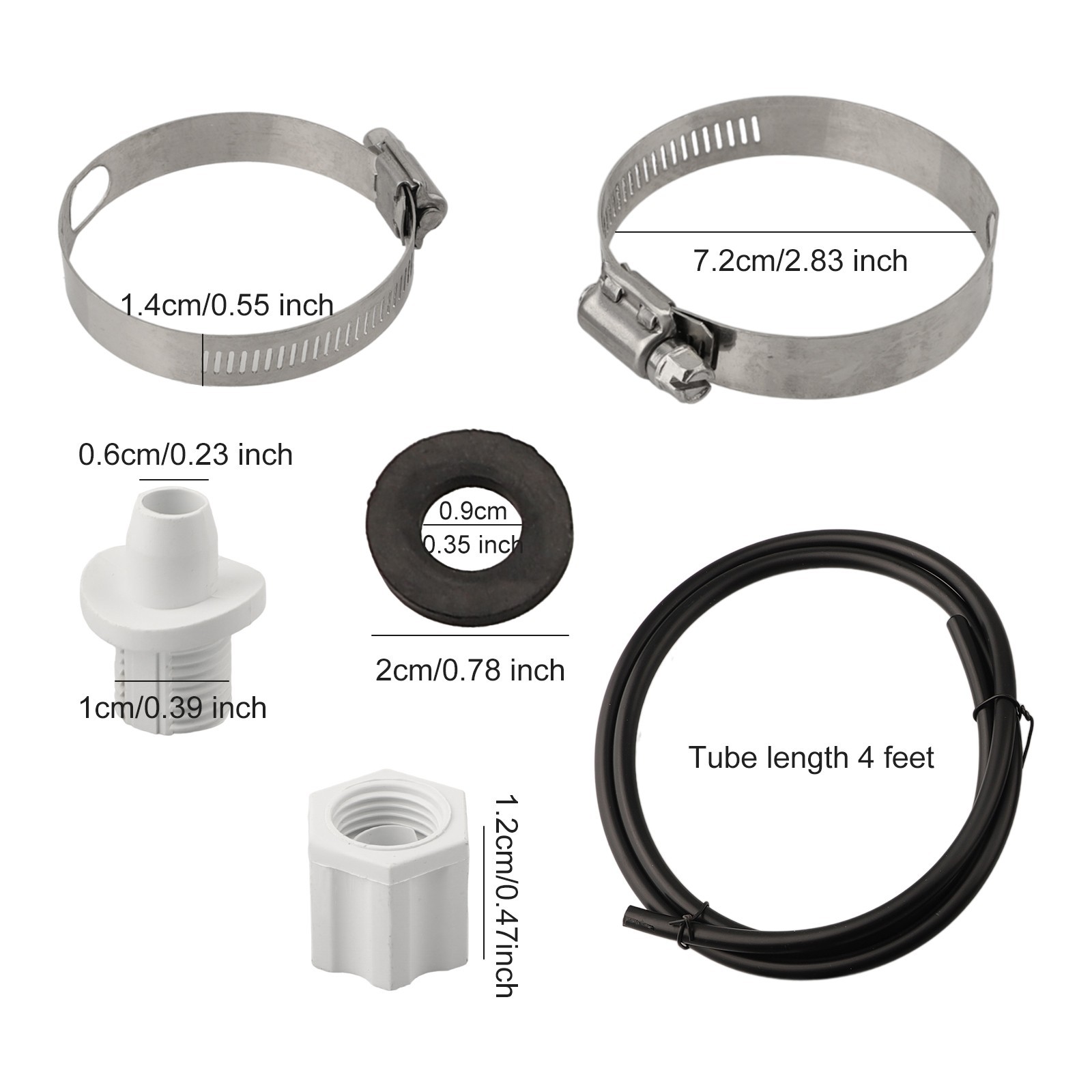 Replacement Tubing Feeder Kit Pool Chlorinator Accessories Saddle Clamps