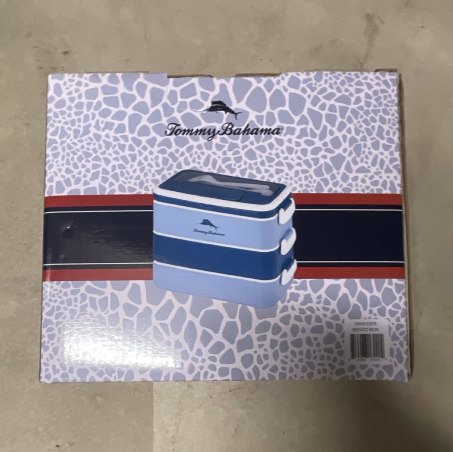 Tommy Bahama Blue White Cooler Box Ice Chest Portable Outdoor Beverage Storage