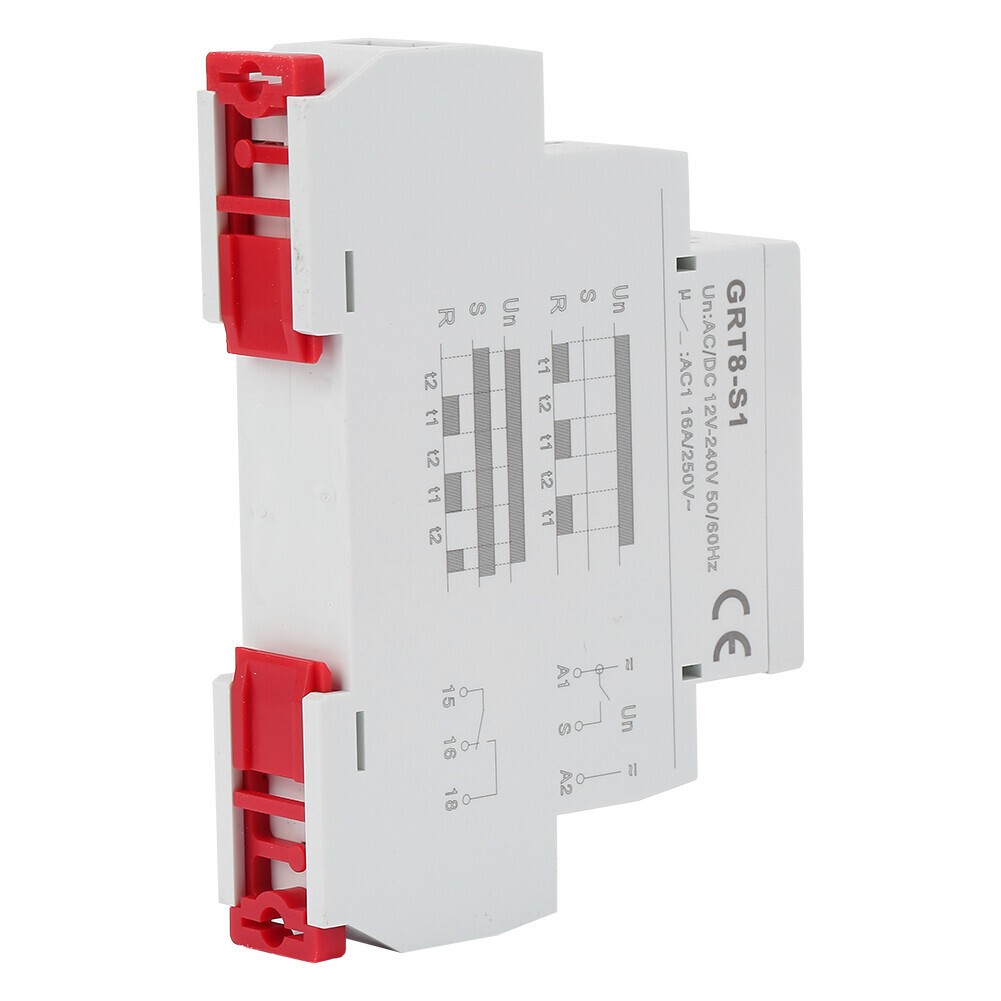 GRT8-S1 Mini Asymmetric Cycle Timer ON/OFF Repeat Cycle Time Relay AC/DC12-240V