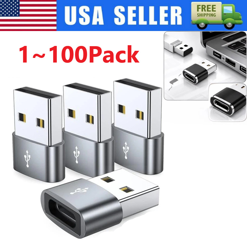 1~100PCS USB C3.1 Type C Female to USB3.0 Type A Male Port Converter Adapter LOT
