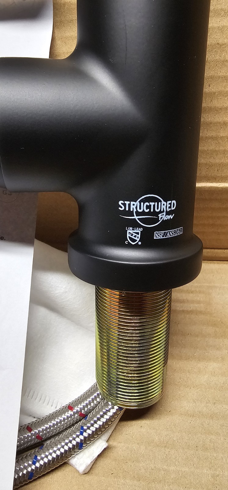 Structured Flow Rv Kitchen Faucet Single Hole Matte Black
