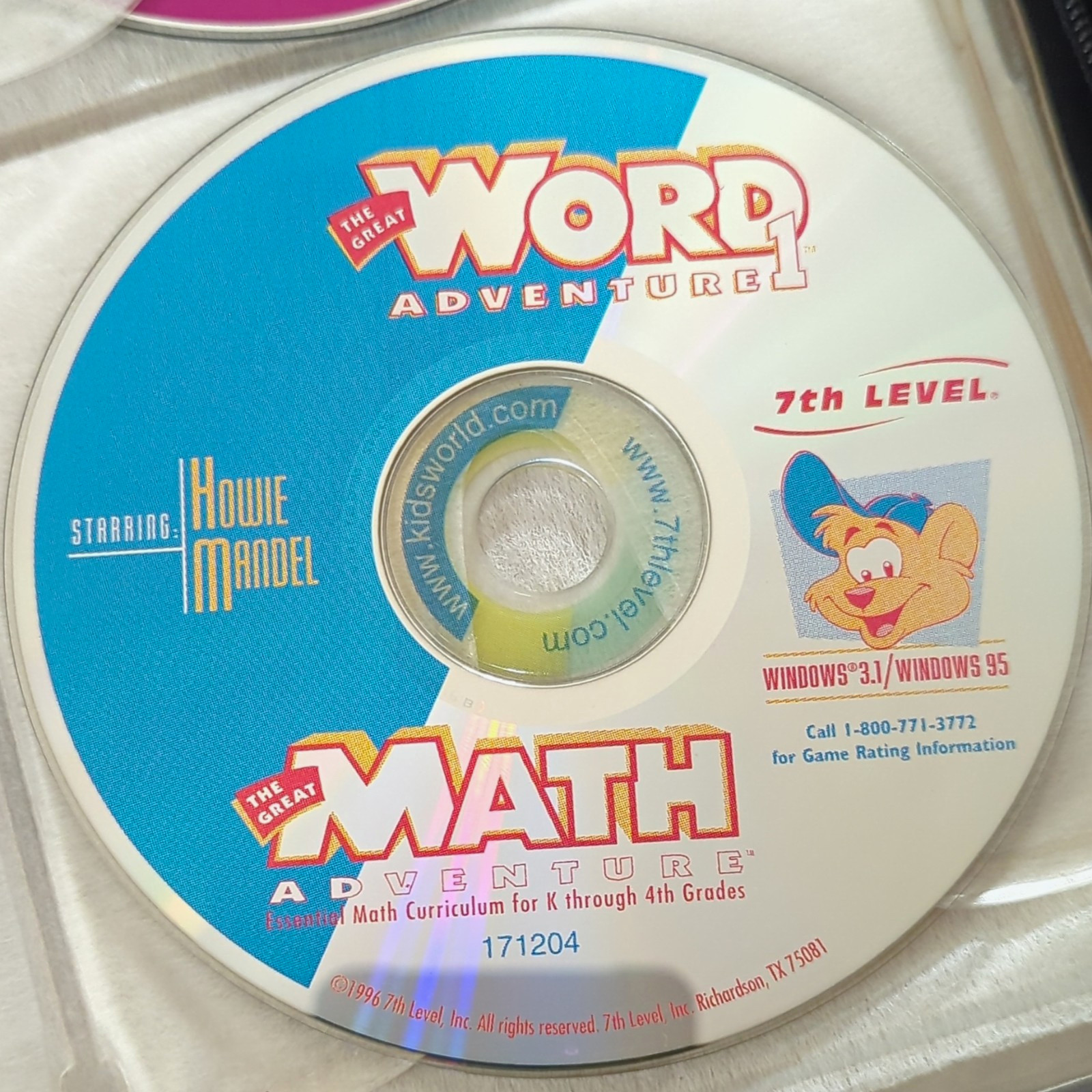 7th Level The Great Math Adventure CD-ROM Windows 3.1/95 MPN 171204
