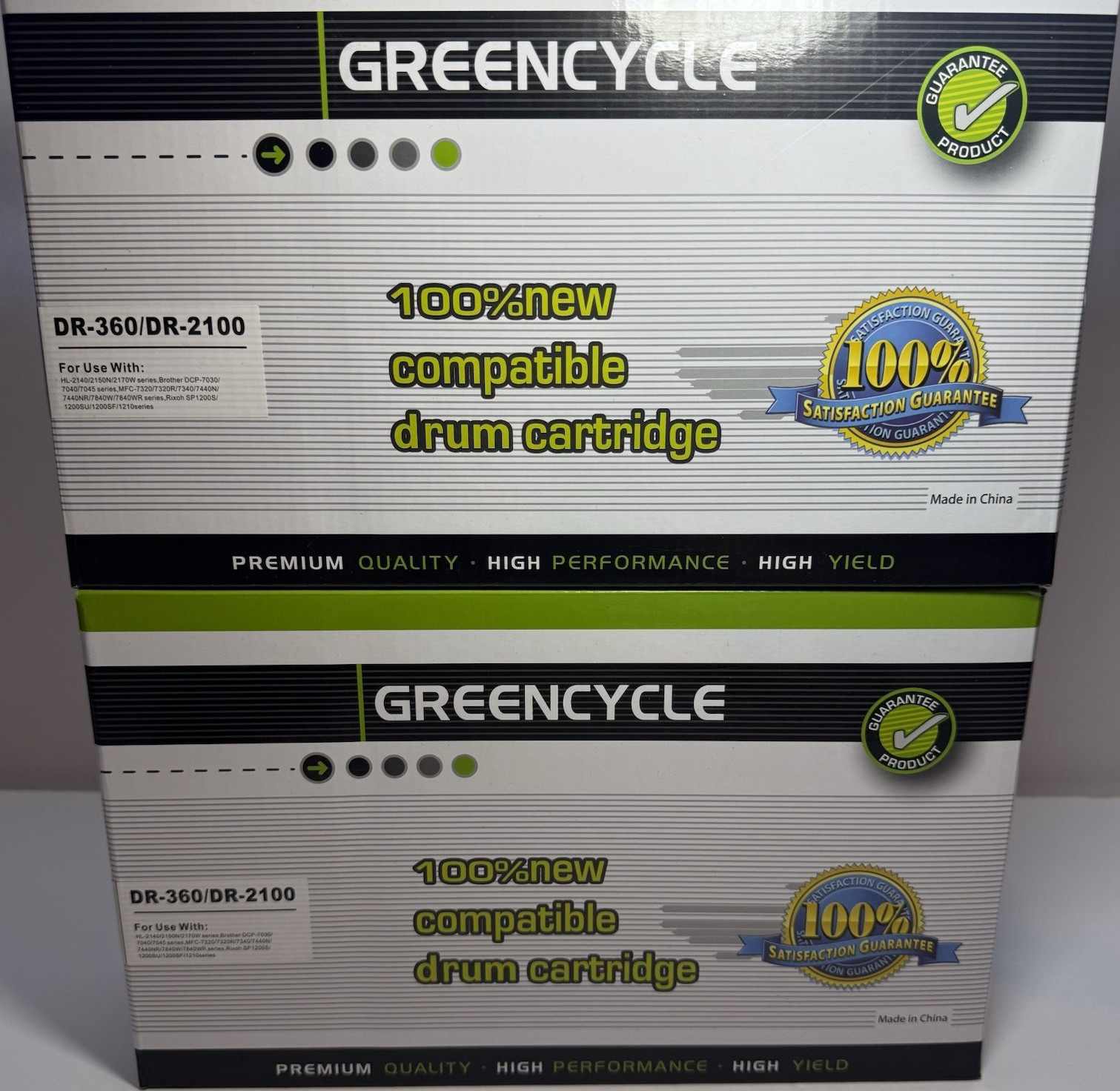 GREENCYCLE DR-360 DR-2100 Drum Cartridge for Brother DCP HL MFC Models 2 boxes