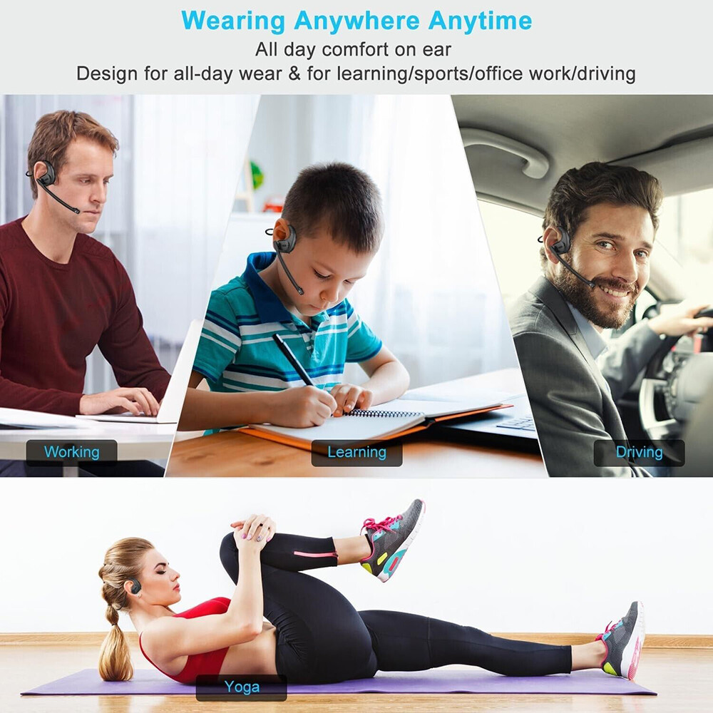 Mpow Bluetooth Headset & Magnetic Mic Wireless Sport Headphone Bone Conduction