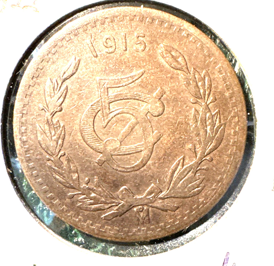 Mexico 1915 5 centavo KM 422 VF