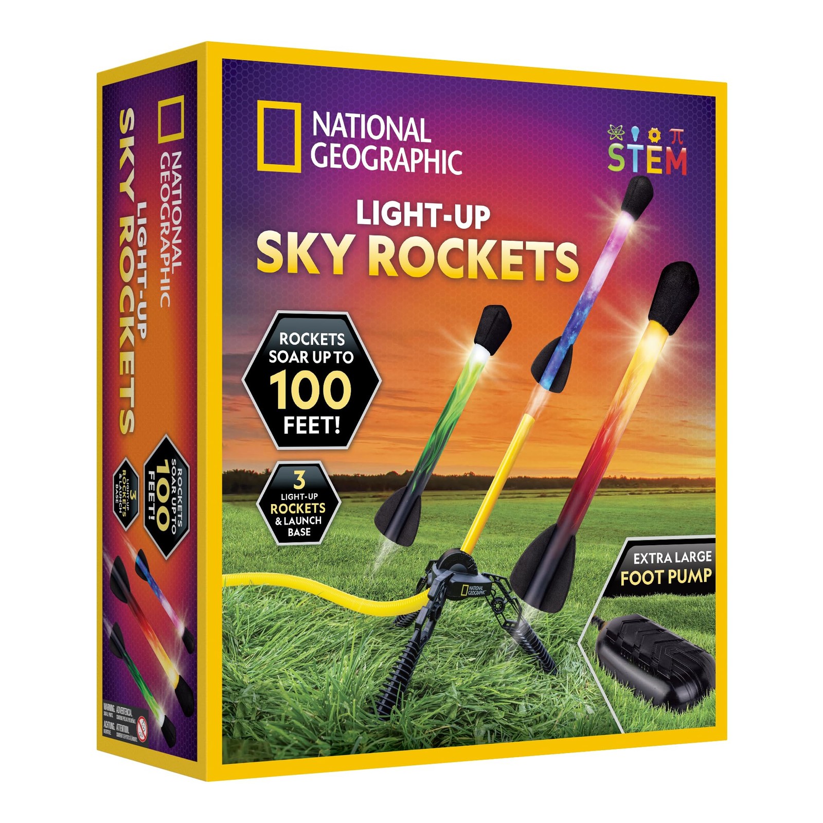 NATIONAL GEOGRAPHIC Air Rocket Toy – Ultimate LED Rocket Launcher for Kids, J...