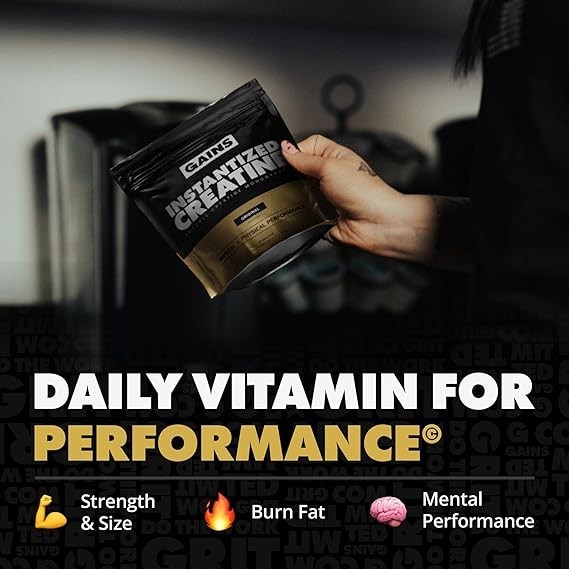 Gains in Bulk Instantized Creatine Powder Monohydrate Unflavored, 30 Servings
