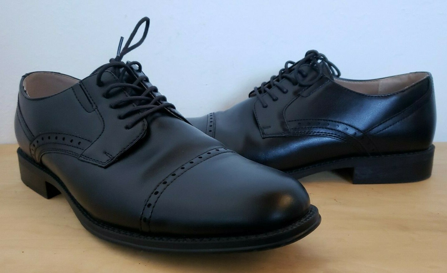 J Ferrar Men's Black Oxford Dress Shoes JF Dane Size 13