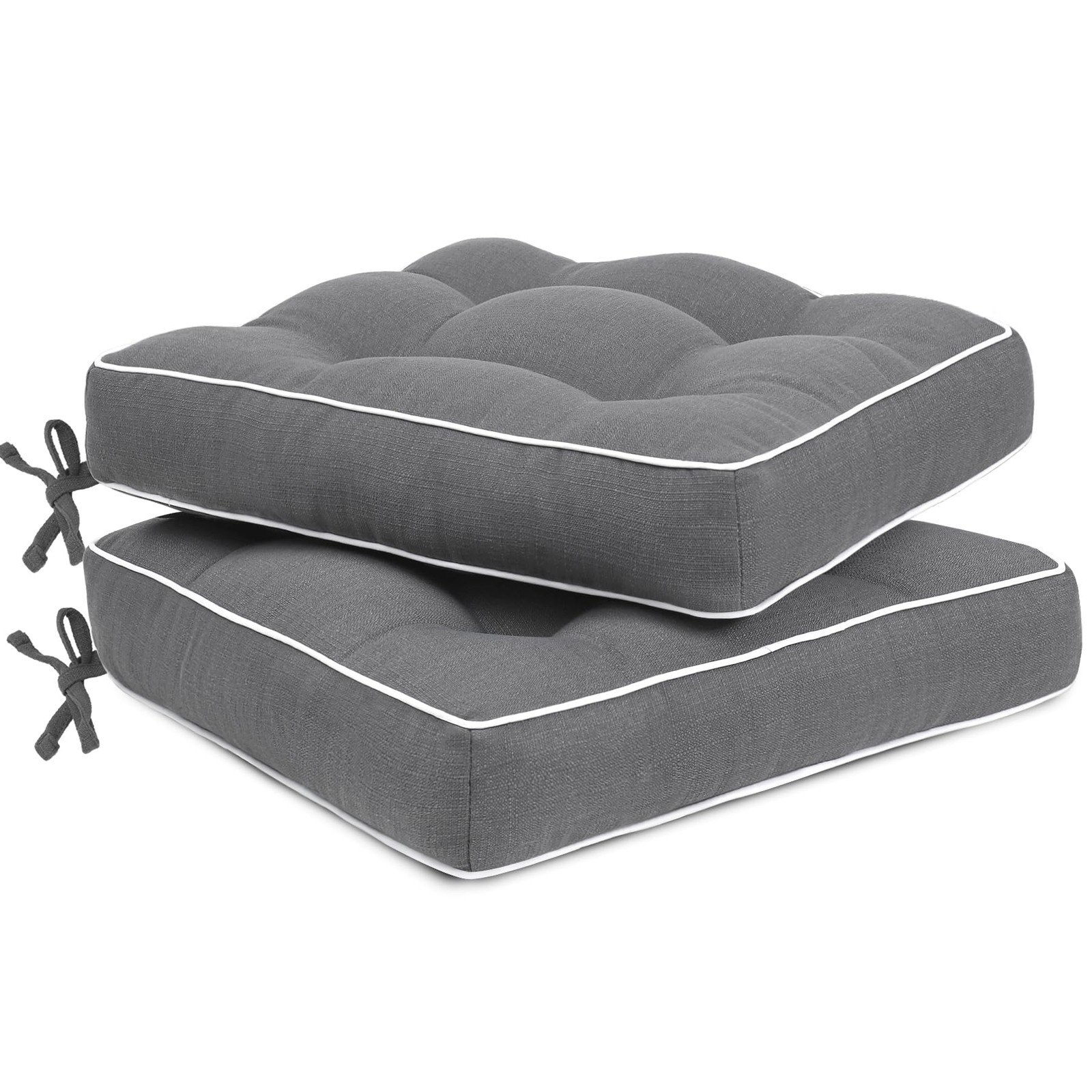 Patio Cushions 17 x 17 Inch Indoor & Outdoor Chair Cushions Water-Resistant S...