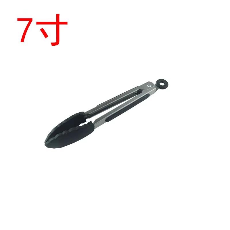 7/9/12Inch Silicone Kitchen BBQ Tongs Stainless Steel Locking Cooking Tongs with