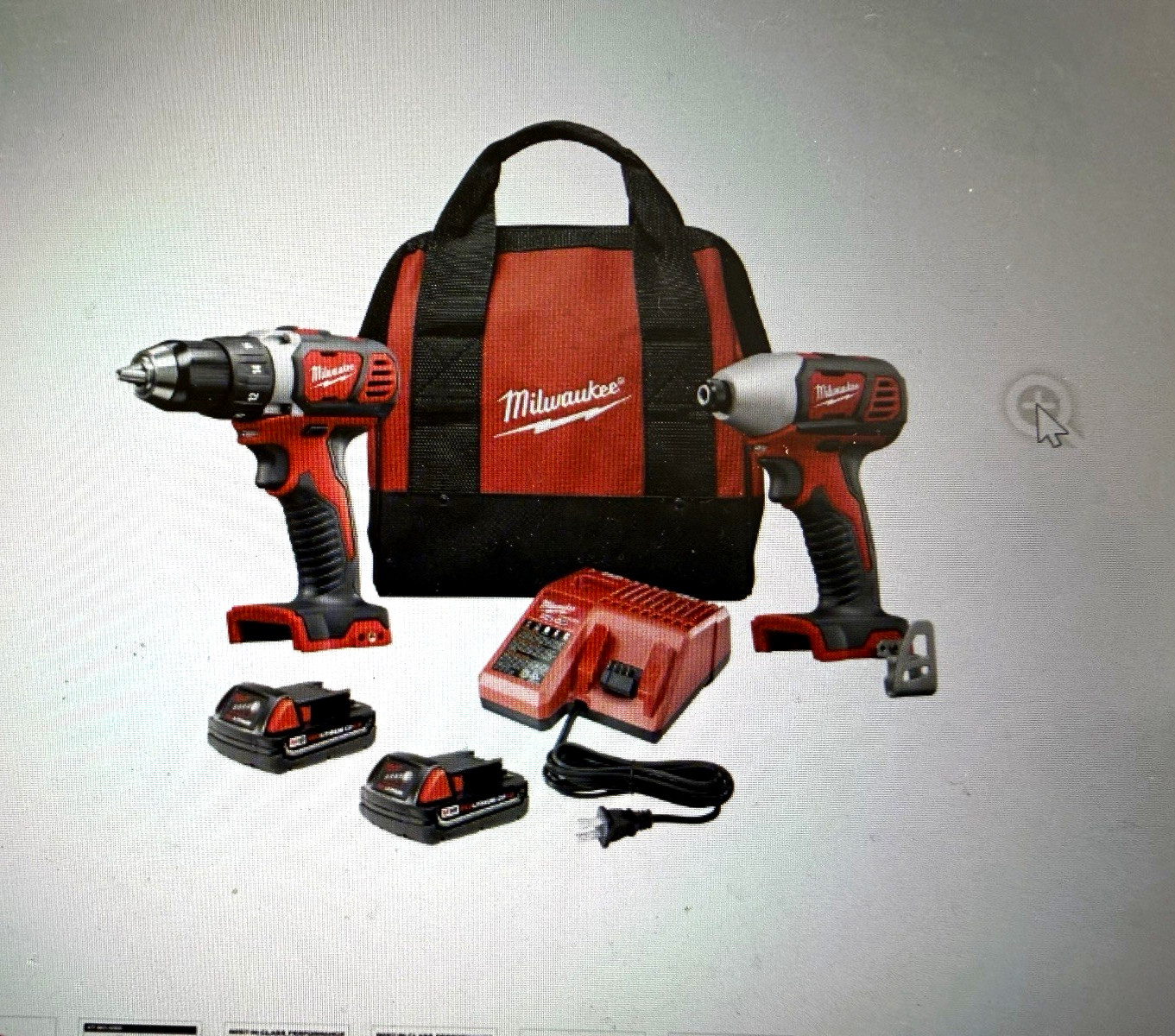 Milwaukee 18V Cordless Drill/Driver & Impact Driver 2-Tool Kit 2 Batteries
