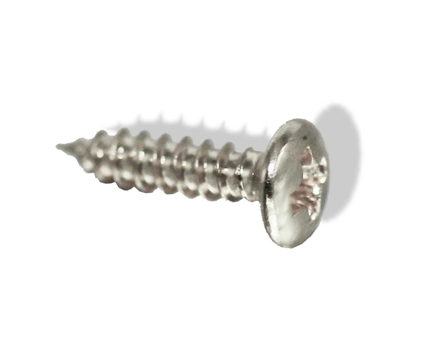 Screw Pickguard #3 x 10mm Style Chrome Finish Dozen  081844CH-12P