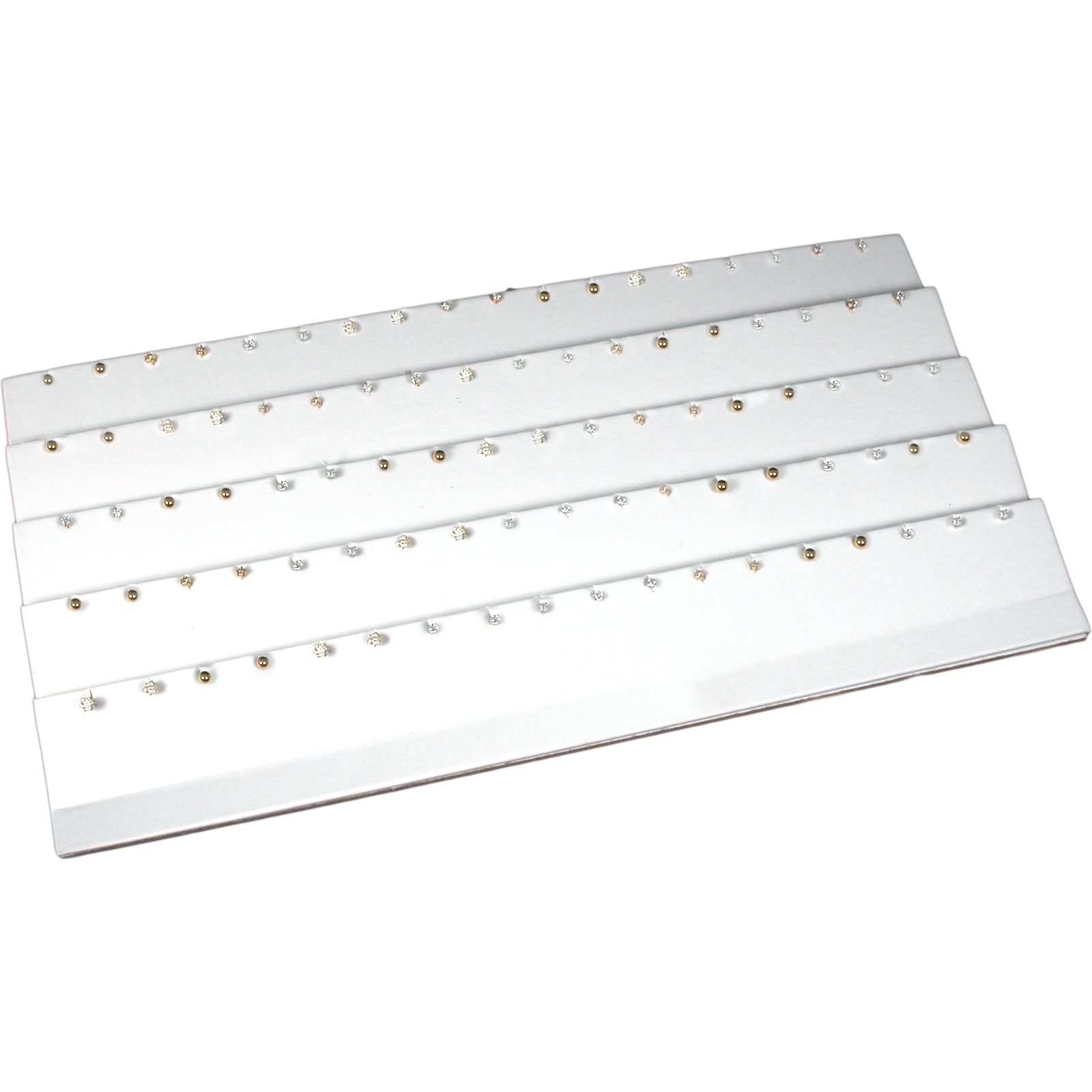 Jewelry Box Display Case 45 Pair Earrings White