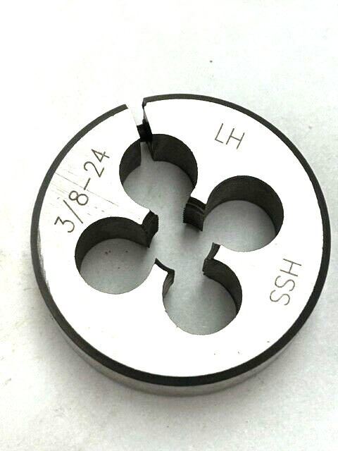 3/8-24 x 1-1/2" OD HIGH SPEED STEEL Round Adjustable Die UNF LEFT HAND