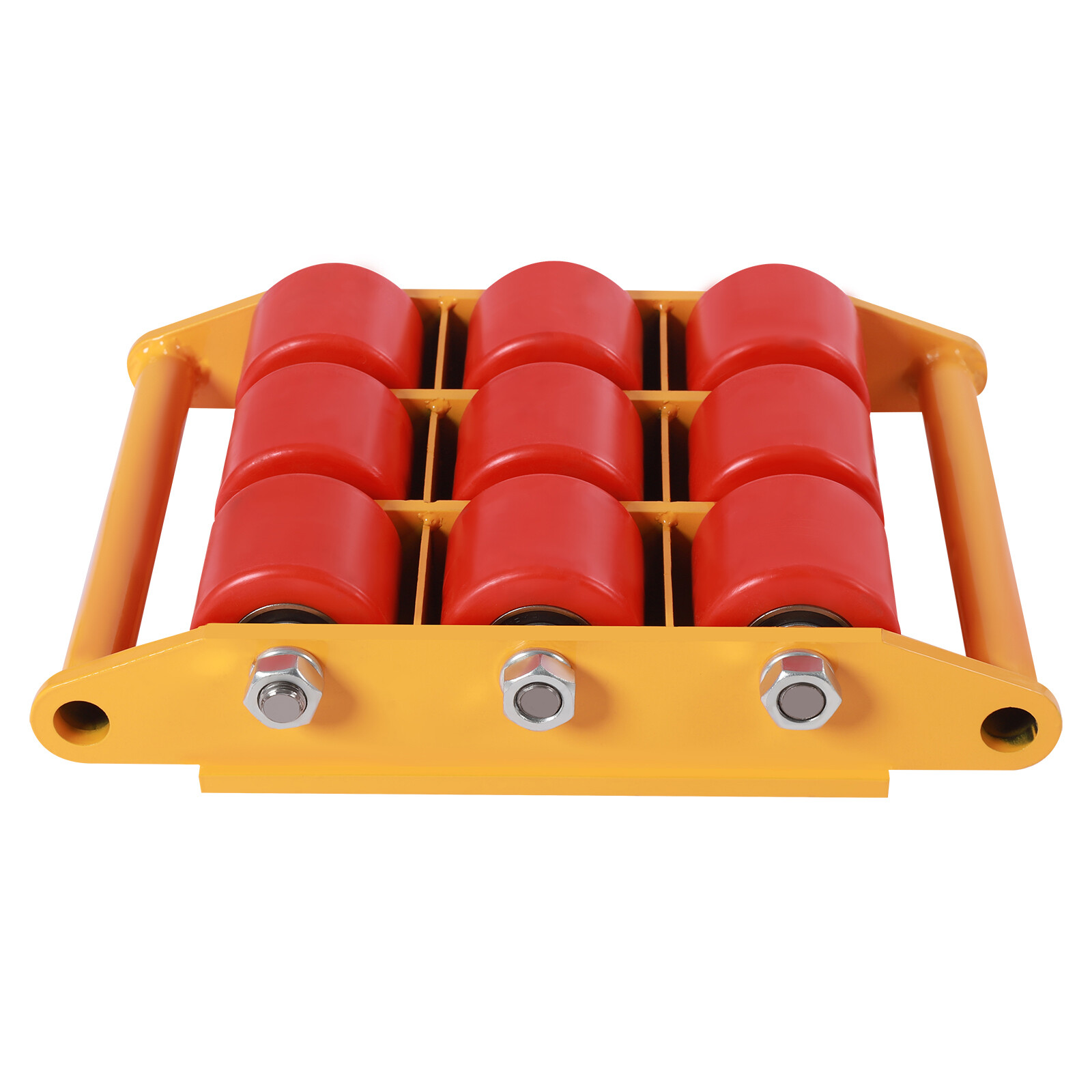 15T Dolly Skate Machine 9 Rollers Machinery Movers Cap 360° Rotation with Handle