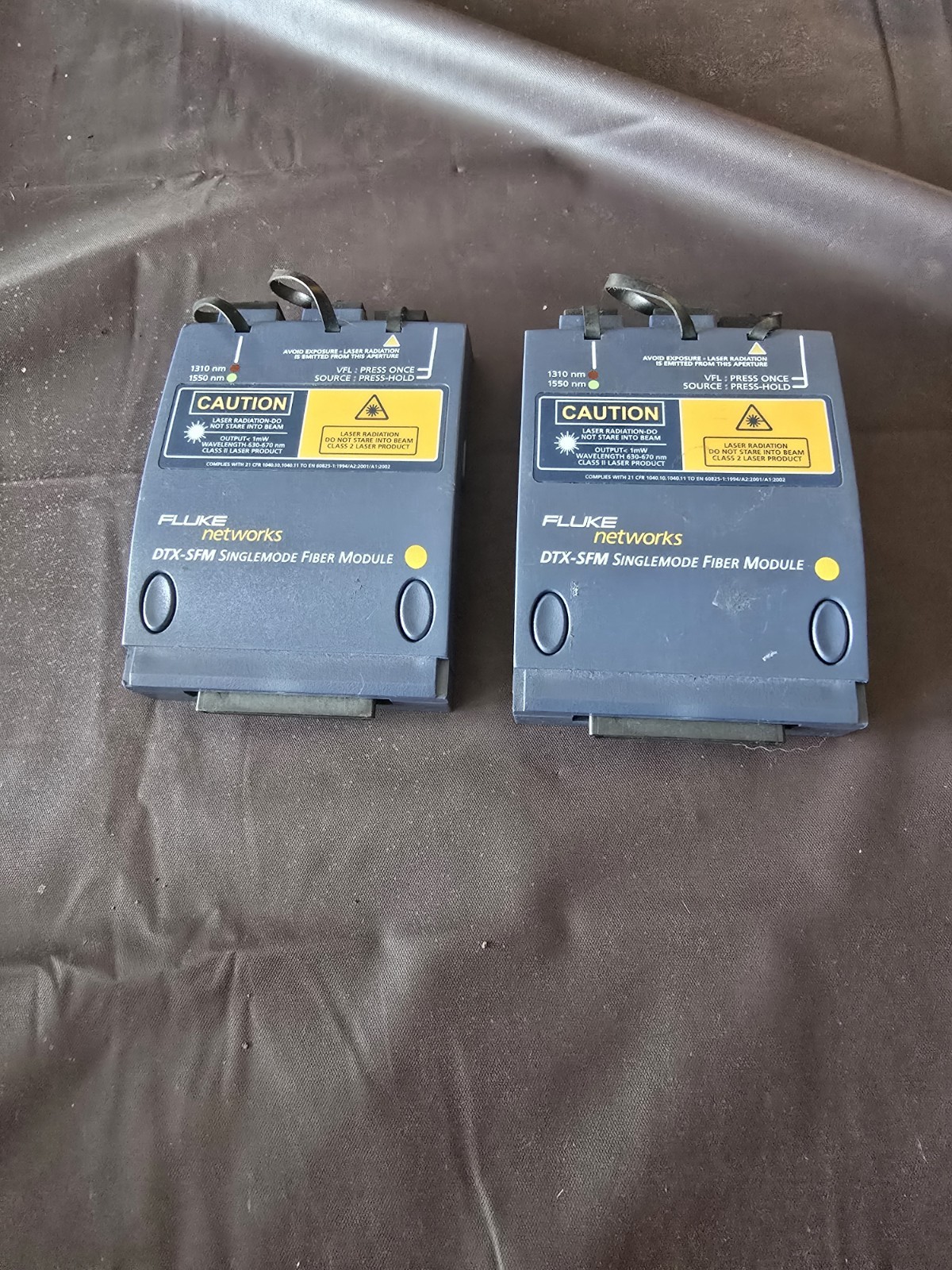 LOT OF 2 Fluke DTX-SFM Single Mode Fiber Module DTXSFM PAIR Of Units