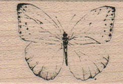Butterfly Gossamer/Small 1 3/4 x 1 1/4" Mounted Rubber Stamp, Butterfly Stamp