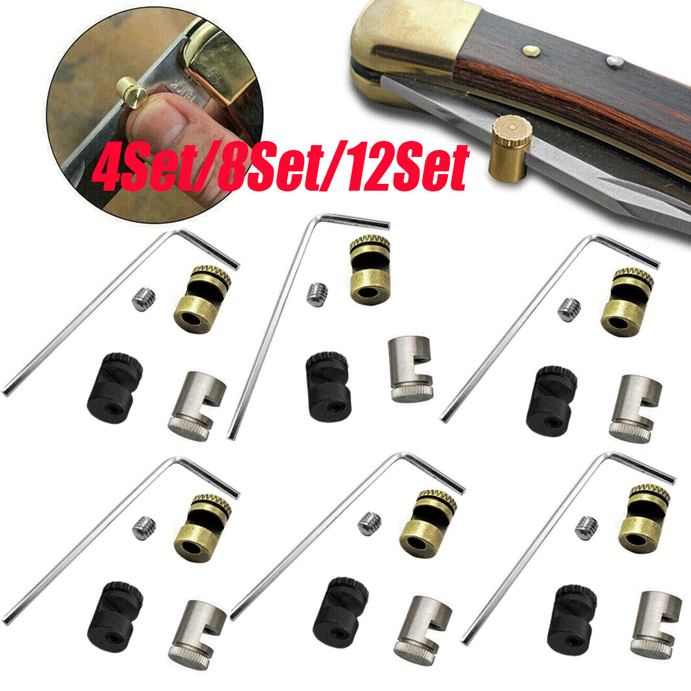 Brass Thumb Stud Knives Fits For Buck 110 & other Folding Knife 4Set/8Set/12Set