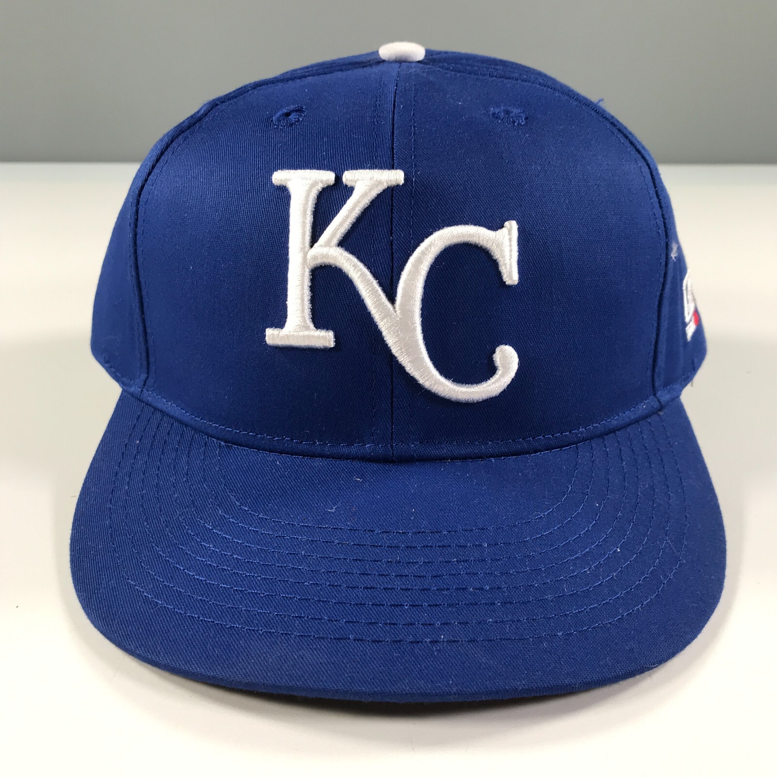 Kansas City Royal Hat Adult One Size Flat Brim Strapback White Logo KC